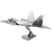 United States Air Force - Lockheed Martin F-22 Raptor Fighter Jet Figure Model Kit (Steel, Easy Difficulty) - Fascinations - Metal Earth Series - (2023)