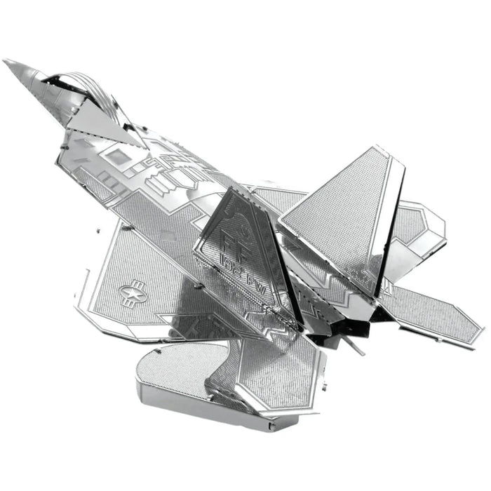 United States Air Force - Lockheed Martin F-22 Raptor Fighter Jet Figure Model Kit (Steel, Easy Difficulty) - Fascinations - Metal Earth Series - (2023)