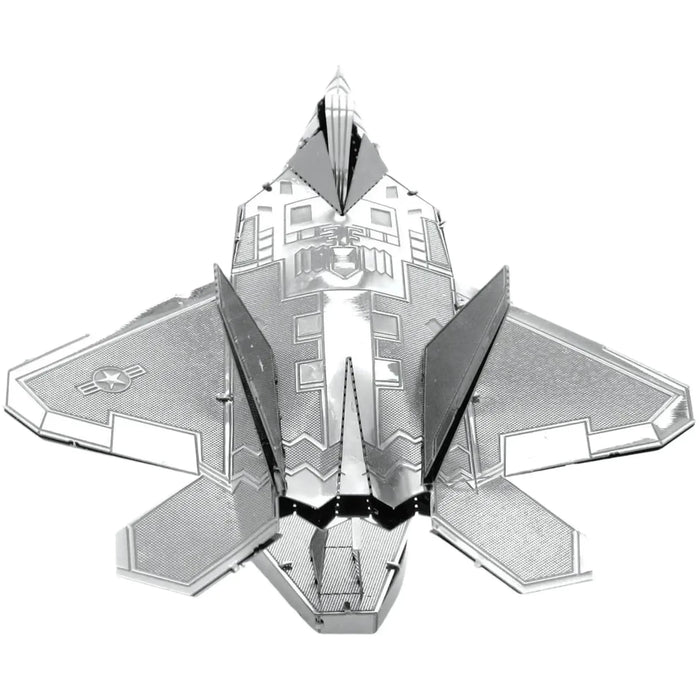 United States Air Force - Lockheed Martin F-22 Raptor Fighter Jet Figure Model Kit (Steel, Easy Difficulty) - Fascinations - Metal Earth Series - (2023)