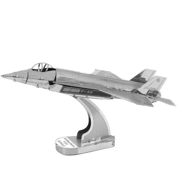 United States Air Force - Lockheed Martin F-35 Lightning II Fighter Aircraft Figure Model Kit (1:201 Scale, Steel, Moderate Difficulty) - Fascinations - Metal Earth Series - (2023)