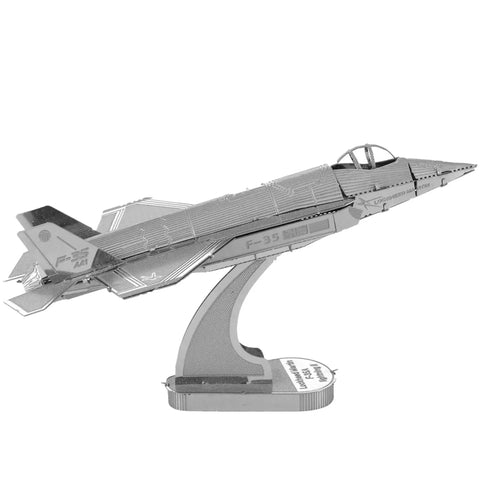 United States Air Force - Lockheed Martin F-35 Lightning II Fighter Aircraft Figure Model Kit (1:201 Scale, Steel, Moderate Difficulty) - Fascinations - Metal Earth Series - (2023) - Image 6