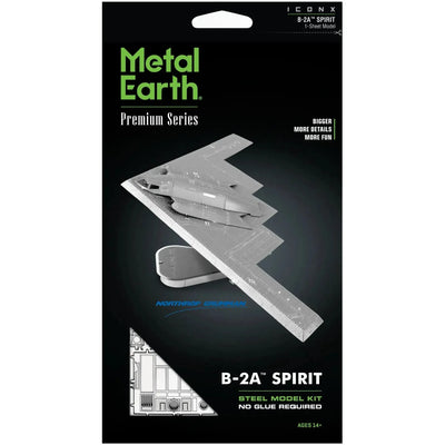 United States Air Force - Northrop Grumman B-2A Spirit Stealth Bomber Figure Model Kit (Steel, Easy-Moderate Difficulty) - Fascinations - Metal Earth Premium Series - (2024)