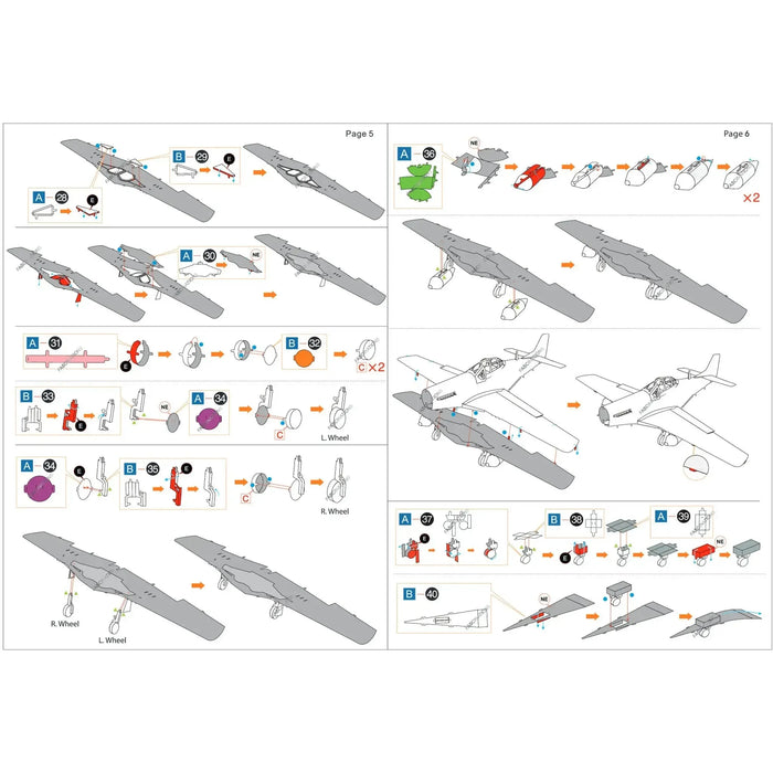 United States Air Force - P-51D Mustang "Sweet Arlene" Aircraft 3D Figure Model Kit (Steel, Hard Difficulty) - Fascinations - Metal Earth Series - (2024)