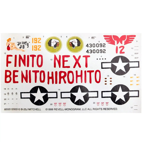 United States Army Air Forces - B-25J Mitchell Military Plane Model Kit (1:48 Scale, Unpainted, Plastic) - Revell - Monogram