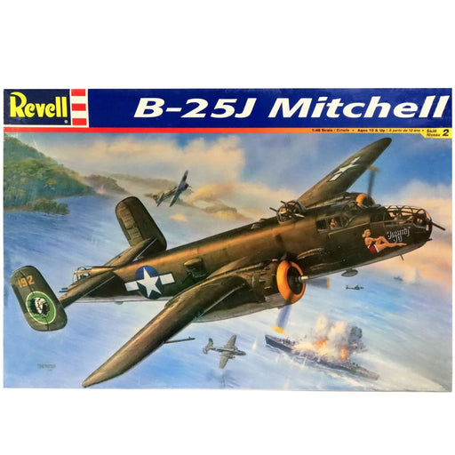 United States Army Air Forces - B-25J Mitchell Military Plane Model Kit (1:48 Scale, Unpainted, Plastic) - Revell - Monogram