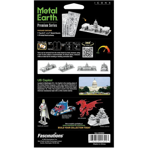 United States - U.S. Capitol Building 3D Figure Model Kit (Steel, Hard Difficulty) - Fascinations - Metal Earth Premium Series - (2024) - Image 3