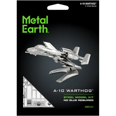 United States Air Force - A-10 Warthog Attack Aircraft Figure Model Kit (Steel, Easy Difficulty) - Fascinations - Metal Earth Series - (2023)