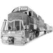 Unpainted Freight Train with Engine & 4 Cars Figure Model Kit Gift Set (Steel, Challenging Difficulty) - Fascinations - Metal Earth Premium Series