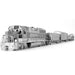 Unpainted Freight Train with Engine & 4 Cars Figure Model Kit Gift Set (Steel, Challenging Difficulty) - Fascinations - Metal Earth Premium Series