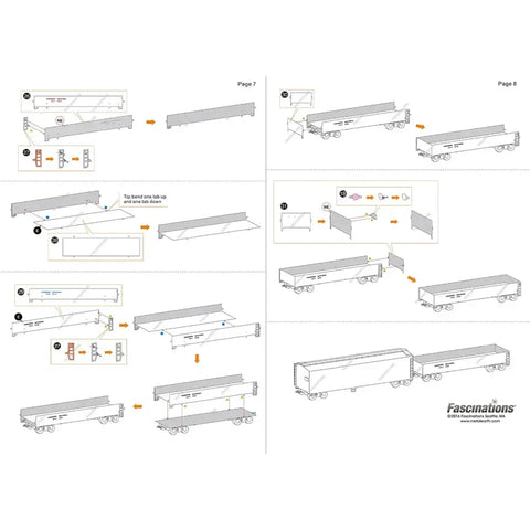 Unpainted Freight Train with Engine & 4 Cars Figure Model Kit Gift Set (Steel, Challenging Difficulty) - Fascinations - Metal Earth Premium Series