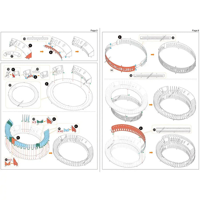 Unpainted Roman Colosseum Ruins Figure Model Kit (Steel, Challenging Difficulty) - Fascinations - Metal Earth Premium Series