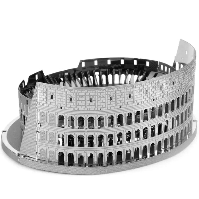 Unpainted Roman Colosseum Ruins Figure Model Kit (Steel, Challenging Difficulty) - Fascinations - Metal Earth Premium Series