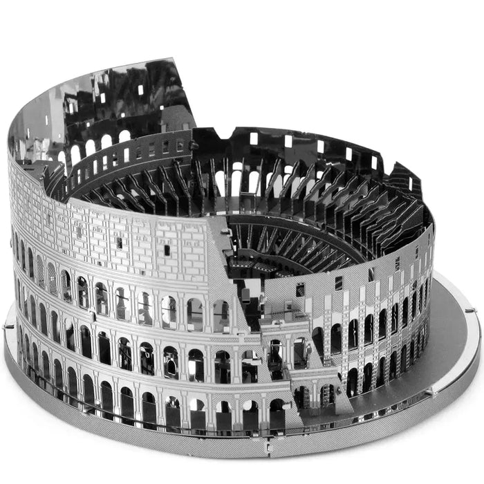 Unpainted Roman Colosseum Ruins Figure Model Kit (Steel, Challenging Difficulty) - Fascinations - Metal Earth Premium Series
