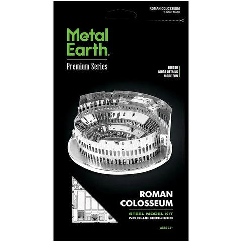 Unpainted Roman Colosseum Ruins Figure Model Kit (Steel, Challenging Difficulty) - Fascinations - Metal Earth Premium Series