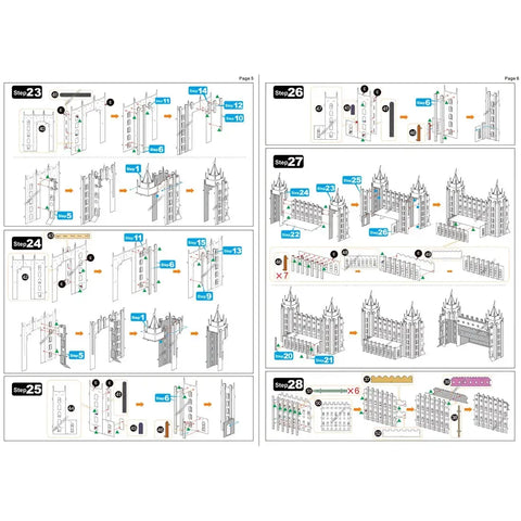 Unpainted Salt Lake Temple Figure Model Kit (Steel, Expert Difficulty) - Fascinations - Metal Earth Premium Series
