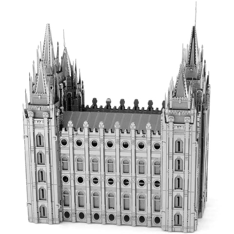 Unpainted Salt Lake Temple Figure Model Kit (Steel, Expert Difficulty) - Fascinations - Metal Earth Premium Series