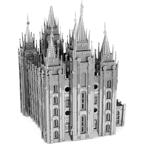 Unpainted Salt Lake Temple Figure Model Kit (Steel, Expert Difficulty) - Fascinations - Metal Earth Premium Series