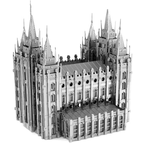 Unpainted Salt Lake Temple Figure Model Kit (Steel, Expert Difficulty) - Fascinations - Metal Earth Premium Series