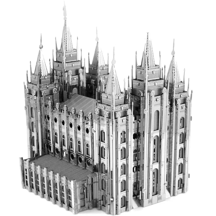 Unpainted Salt Lake Temple Figure Model Kit (Steel, Expert Difficulty) - Fascinations - Metal Earth Premium Series