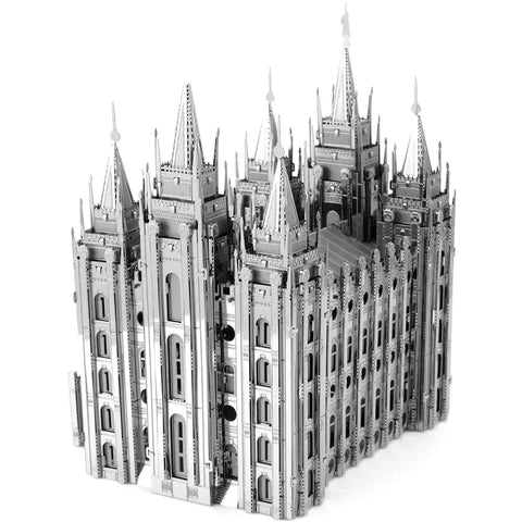Unpainted Salt Lake Temple Figure Model Kit (Steel, Expert Difficulty) - Fascinations - Metal Earth Premium Series