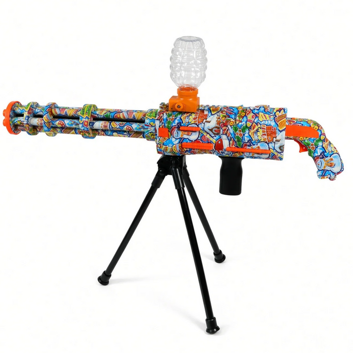 Stealthfire – Multicolor Graffiti Gatling-Style Gel Bead Blaster with Tripod (Electric Powered)