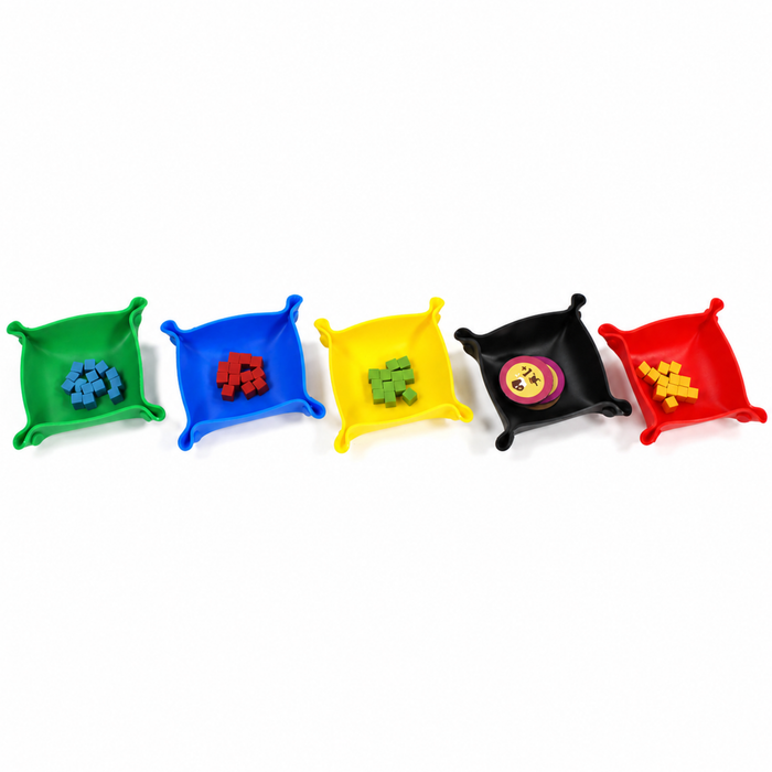 Collapsible Board Game Storage Trays (Set of 5, Sillicone)