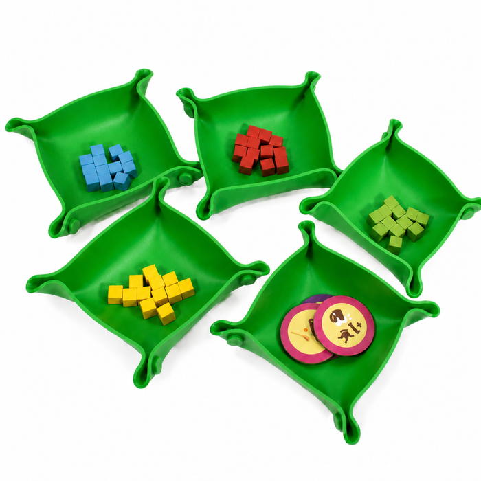 Collapsible Board Game Storage Trays (Set of 5, Sillicone)