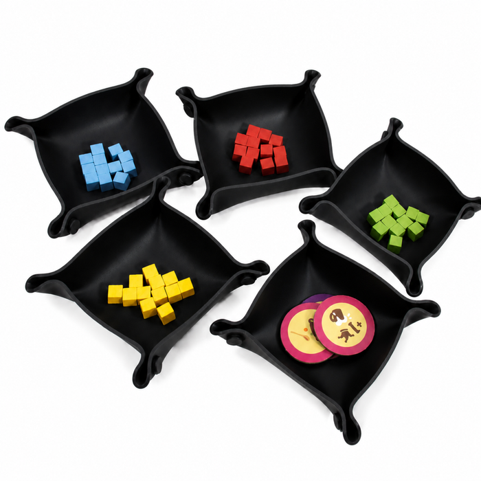 Collapsible Board Game Storage Trays (Set of 5, Sillicone)