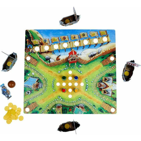 Valley of the Vikings - Dexterity Vikings Board Game for Adults, Family, and Children (2-4 Players, Ages 6+) - HABA