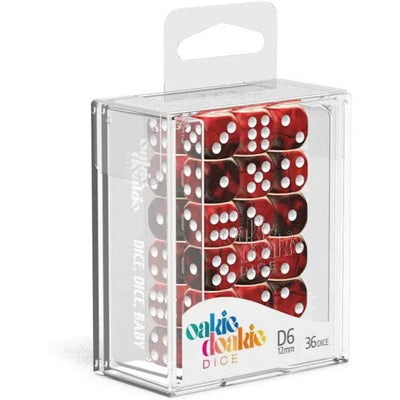 Vampire D6 Dice Set (36 Dice, 12mm, Red & Black) - Oakie Doakie Dice