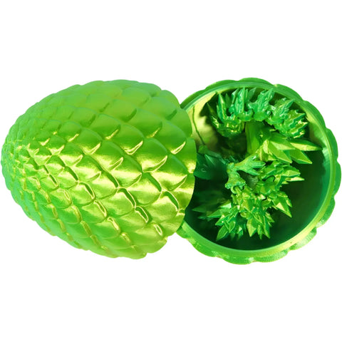 Verdantspike Dragon Hatchling Toy Figure with Egg (3D Printed) - Wonderland Workshop - Image 4