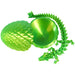 Verdantspike Dragon Hatchling Toy Figure with Egg (3D Printed) - Wonderland Workshop