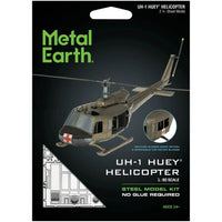 Vietnam War [United States Army] - Bell UH-1 Huey Helicopter 3D Figure Model Kit (1:80 Scale, Steel, Moderate Difficulty) - Fascinations - Metal Earth Series - (2023)