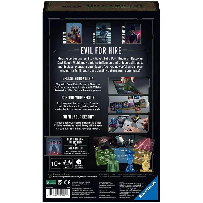 Villainous [Star Wars]: Scum and Villainy - Strategy War Board Game for Family, Adults, and Children (2-4 Players, Ages 10+) - Ravensburger