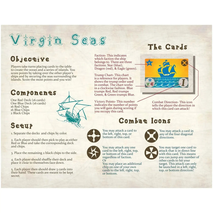 Virgin Seas - Competitive Pirate Strategy Card Game for Family and Adults (2-4 Players, Ages 10+)...