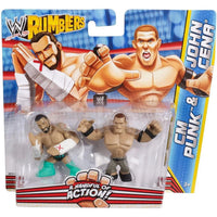 WWE - CM Punk & John Cena Action Figures - Mattel - WWE Rumblers Series- Image 1