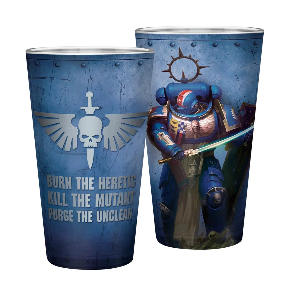 Warhammer - Large Ultramarines Drinking Glass (14 oz.) - ABYstyle