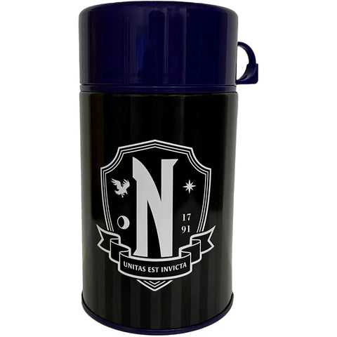 Wednesday [The Addams Family] - Nevermore Academy Lunchbox & Beverage Container Set (Limited Edition: 1 of 1,750) - Surreal Entertainment - Tin Titans Series, PREVIEWS Exclusive