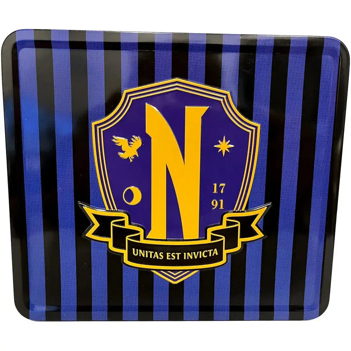 Wednesday [The Addams Family] - Nevermore Academy Lunchbox & Beverage Container Set (Limited Edition: 1 of 1,750) - Surreal Entertainment - Tin Titans Series, PREVIEWS Exclusive