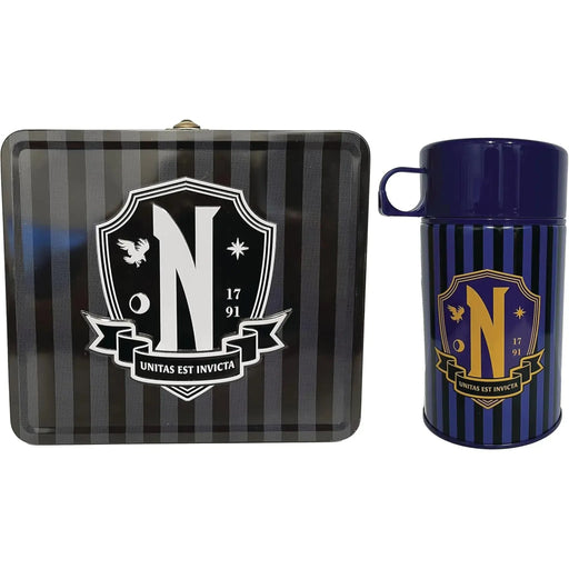 Wednesday [The Addams Family] - Nevermore Academy Lunchbox & Beverage Container Set (Limited Edition: 1 of 1,750) - Surreal Entertainment - Tin Titans Series, PREVIEWS Exclusive