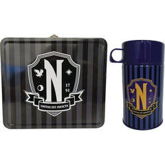Wednesday [The Addams Family] - Nevermore Academy Lunchbox & Beverage Container Set (Limited Edition: 1 of 1,750) - Surreal Entertainment - Tin Titans Series, PREVIEWS Exclusive