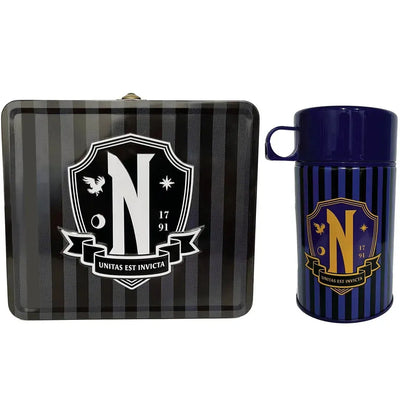 Wednesday [The Addams Family] - Nevermore Academy Lunchbox & Beverage Container Set (Limited Edition: 1 of 1,750) - Surreal Entertainment - Tin Titans Series, PREVIEWS Exclusive
