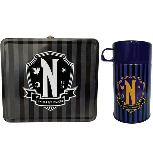 Wednesday [The Addams Family] - Nevermore Academy Lunchbox & Beverage Container Set (Limited Edition: 1 of 1,750) - Surreal Entertainment - Tin Titans Series, PREVIEWS Exclusive
