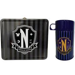 Wednesday [The Addams Family] - Nevermore Academy Lunchbox & Beverage Container Set (Limited Edition: 1 of 1,750) - Surreal Entertainment - Tin Titans Series, PREVIEWS Exclusive