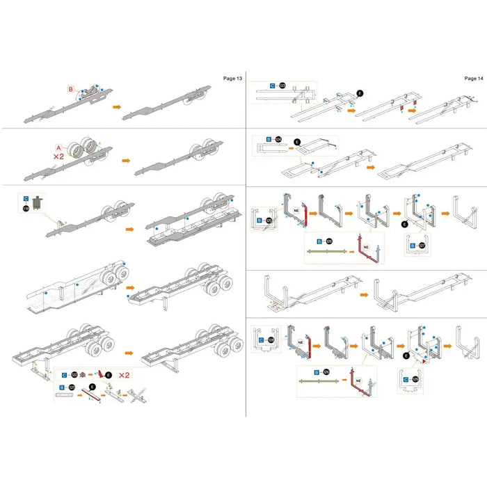 Western Star - 4900SF Log Truck & Trailer Figure Model Kit (Steel, Challenging Difficulty) - Fascinations - Metal Earth Premium Series