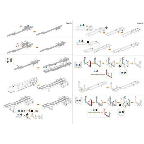 Western Star - 4900SF Log Truck & Trailer Figure Model Kit (Steel, Challenging Difficulty) - Fascinations - Metal Earth Premium Series