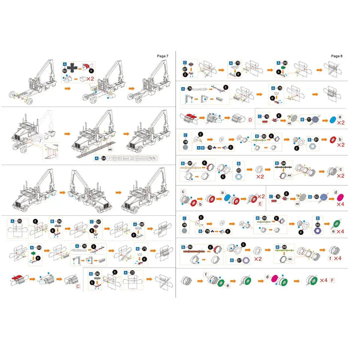 Western Star - 4900SF Log Truck & Trailer Figure Model Kit (Steel, Challenging Difficulty) - Fascinations - Metal Earth Premium Series