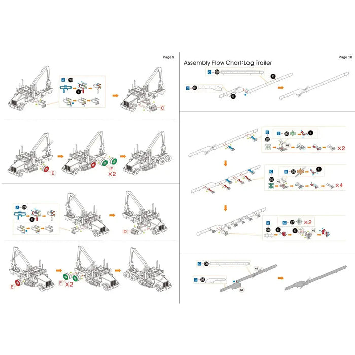 Western Star - 4900SF Log Truck & Trailer Figure Model Kit (Steel, Challenging Difficulty) - Fascinations - Metal Earth Premium Series