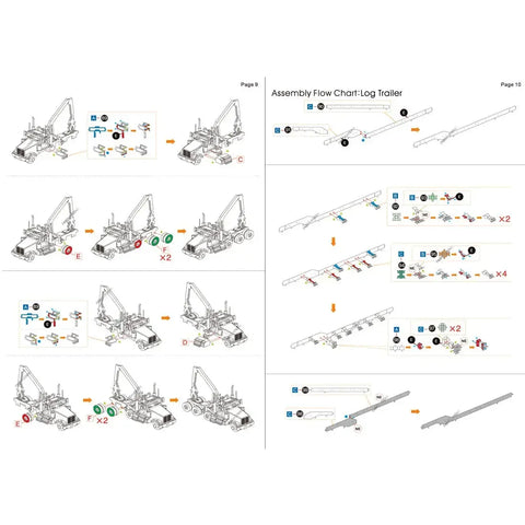 Western Star - 4900SF Log Truck & Trailer Figure Model Kit (Steel, Challenging Difficulty) - Fascinations - Metal Earth Premium Series