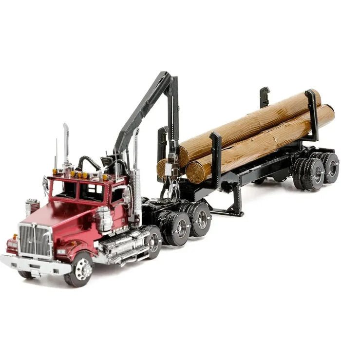 Western Star - 4900SF Log Truck & Trailer Figure Model Kit (Steel, Challenging Difficulty) - Fascinations - Metal Earth Premium Series